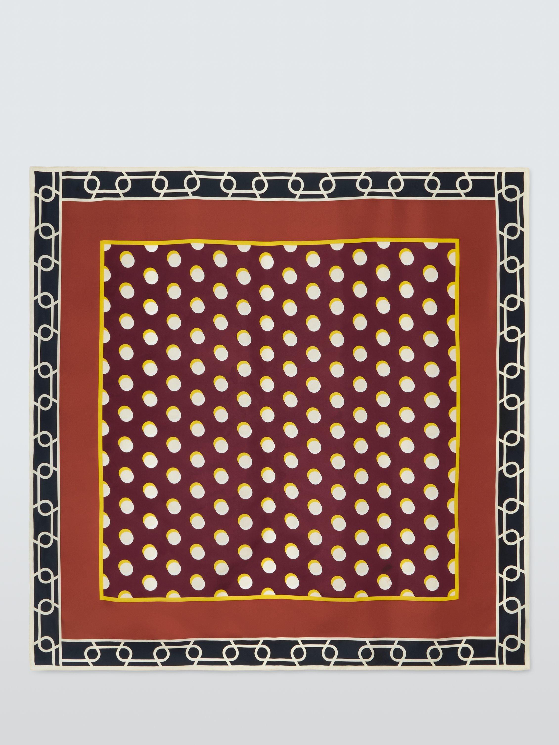 John Lewis silk scarf polka dot 100x100cm - British product