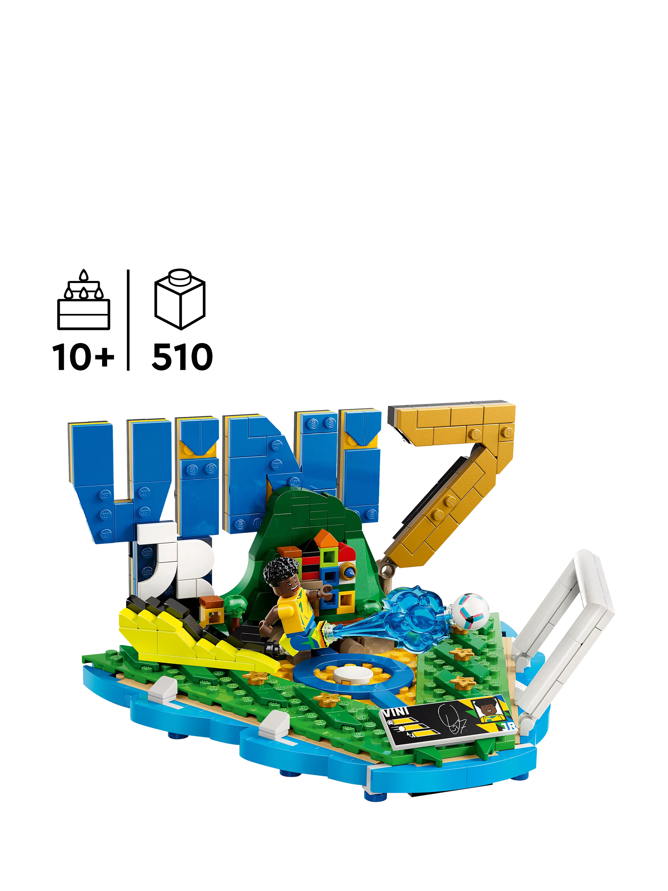 LEGO construction set Vini Jr football highlights 510 pieces - British product