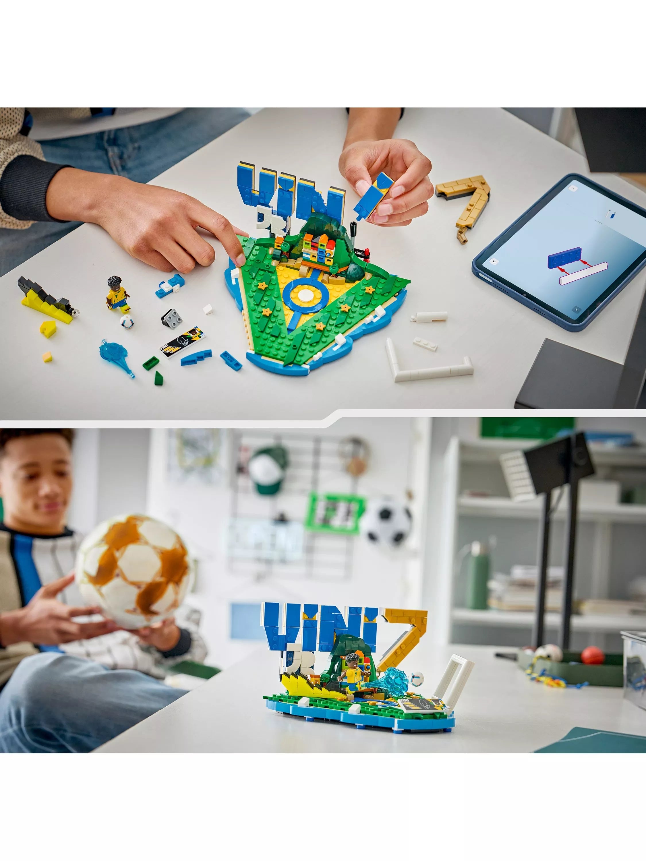 LEGO construction set Vini Jr football highlights 510 pieces - British product