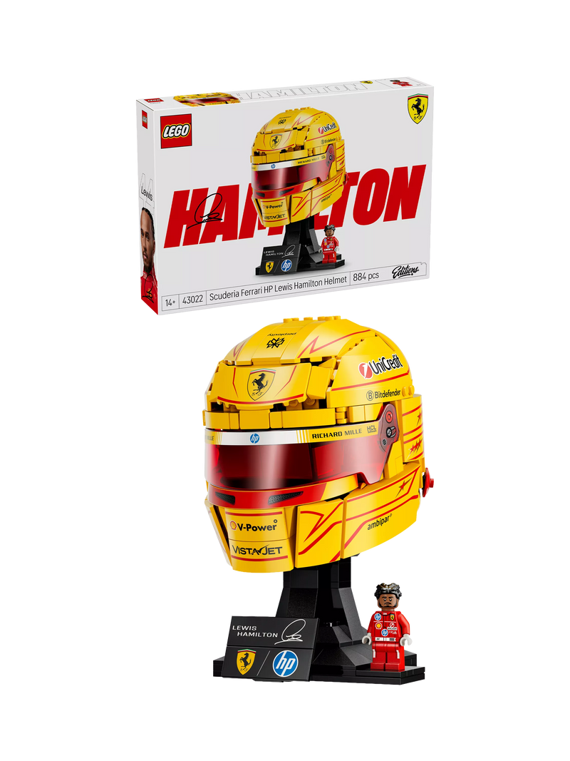 LEGO Lewis Hamilton F1 helmet building set 884 pieces - British product