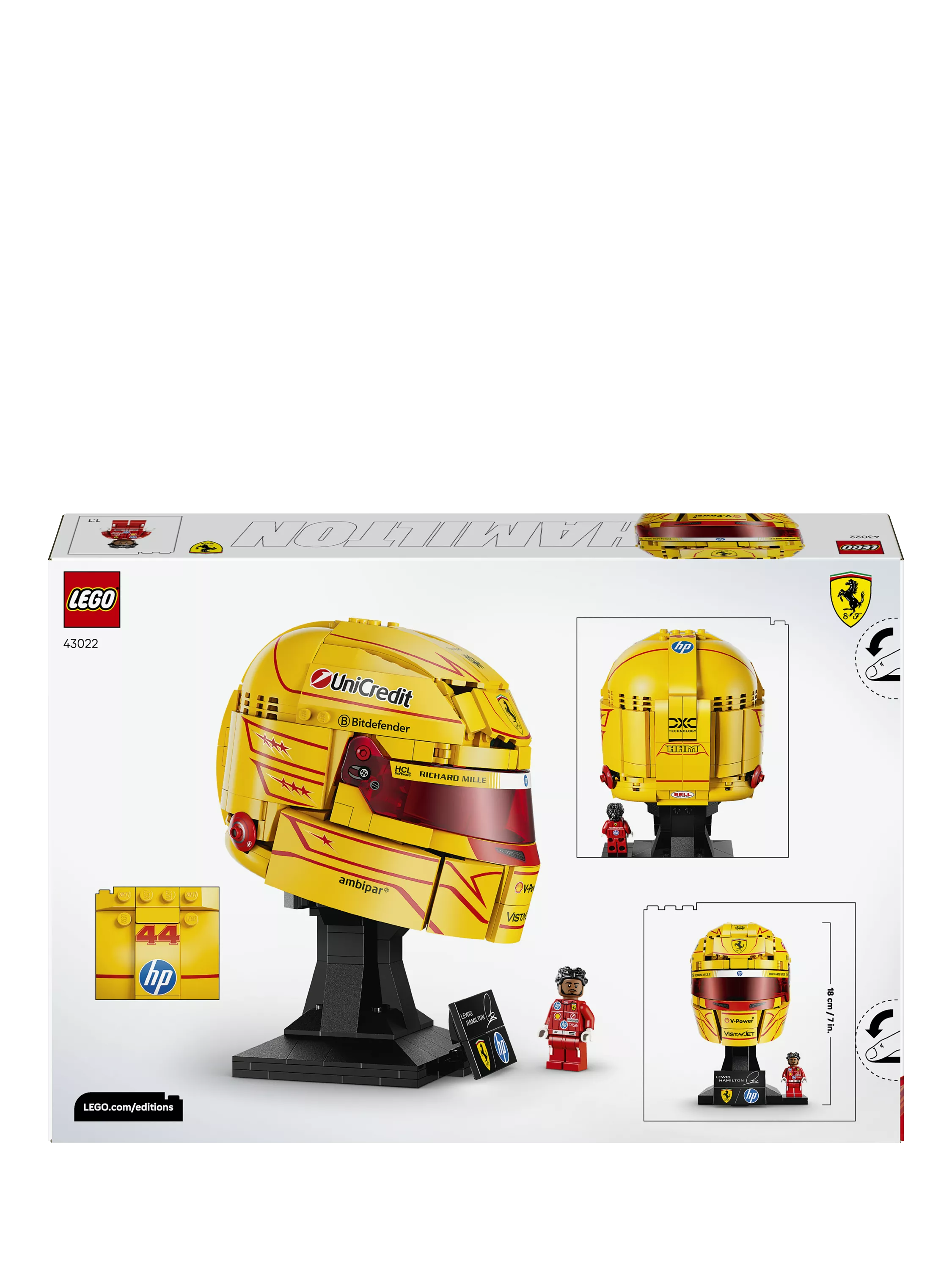 LEGO Lewis Hamilton F1 helmet building set 884 pieces - British product