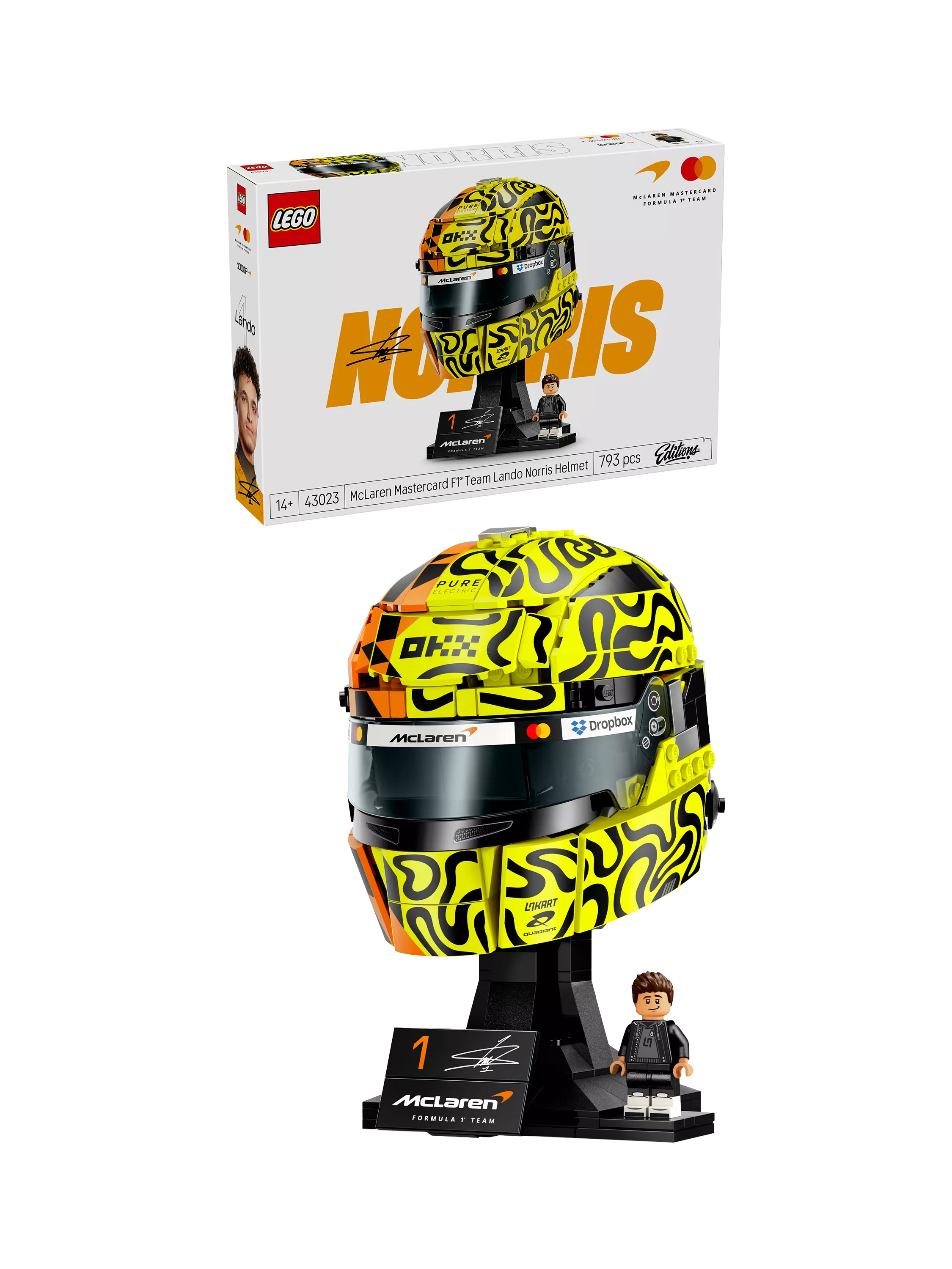 LEGO Lando Norris helmet construction set, UK version
