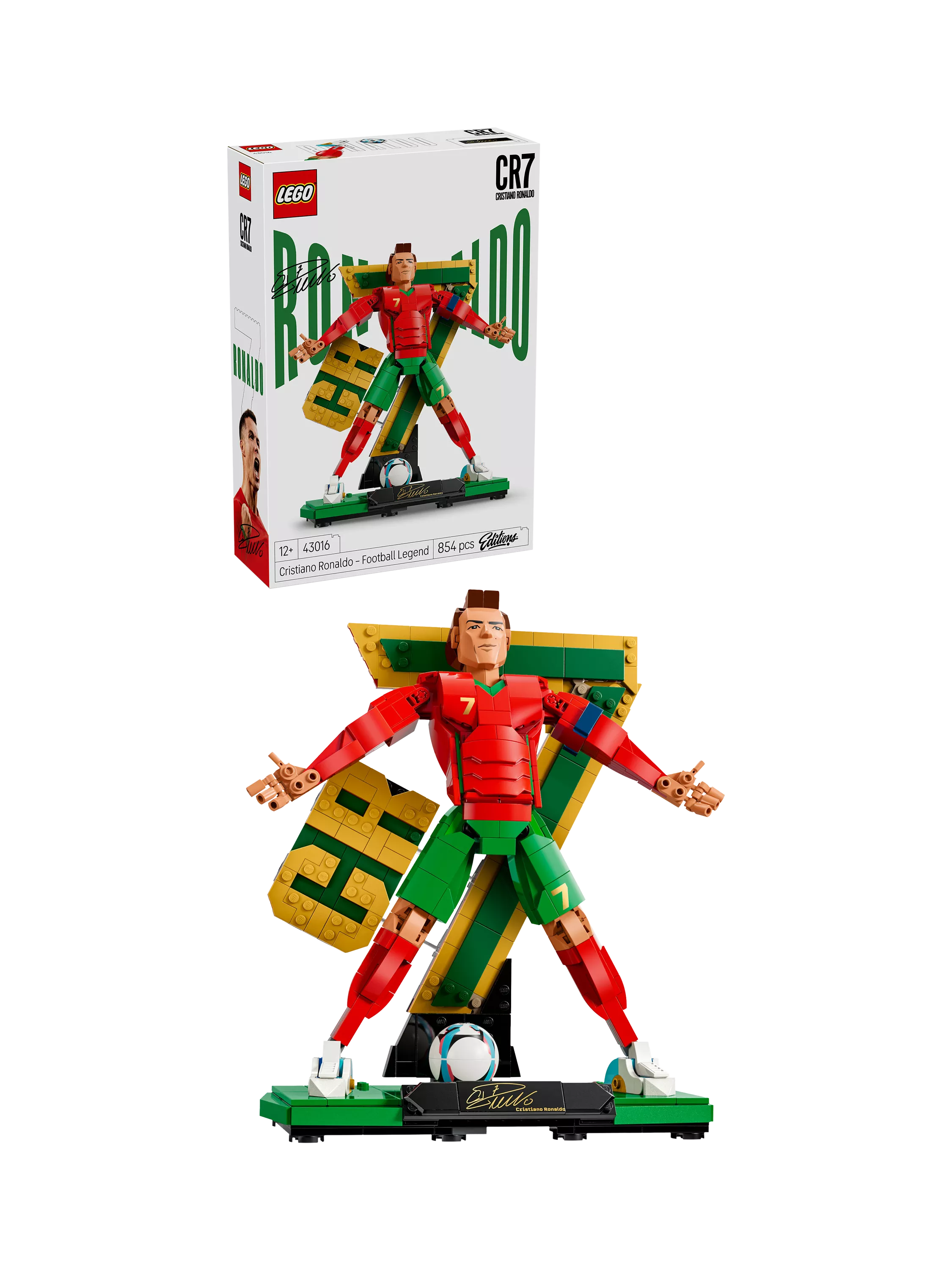 LEGO Cristiano Ronaldo display figure 854 pieces (British brand)