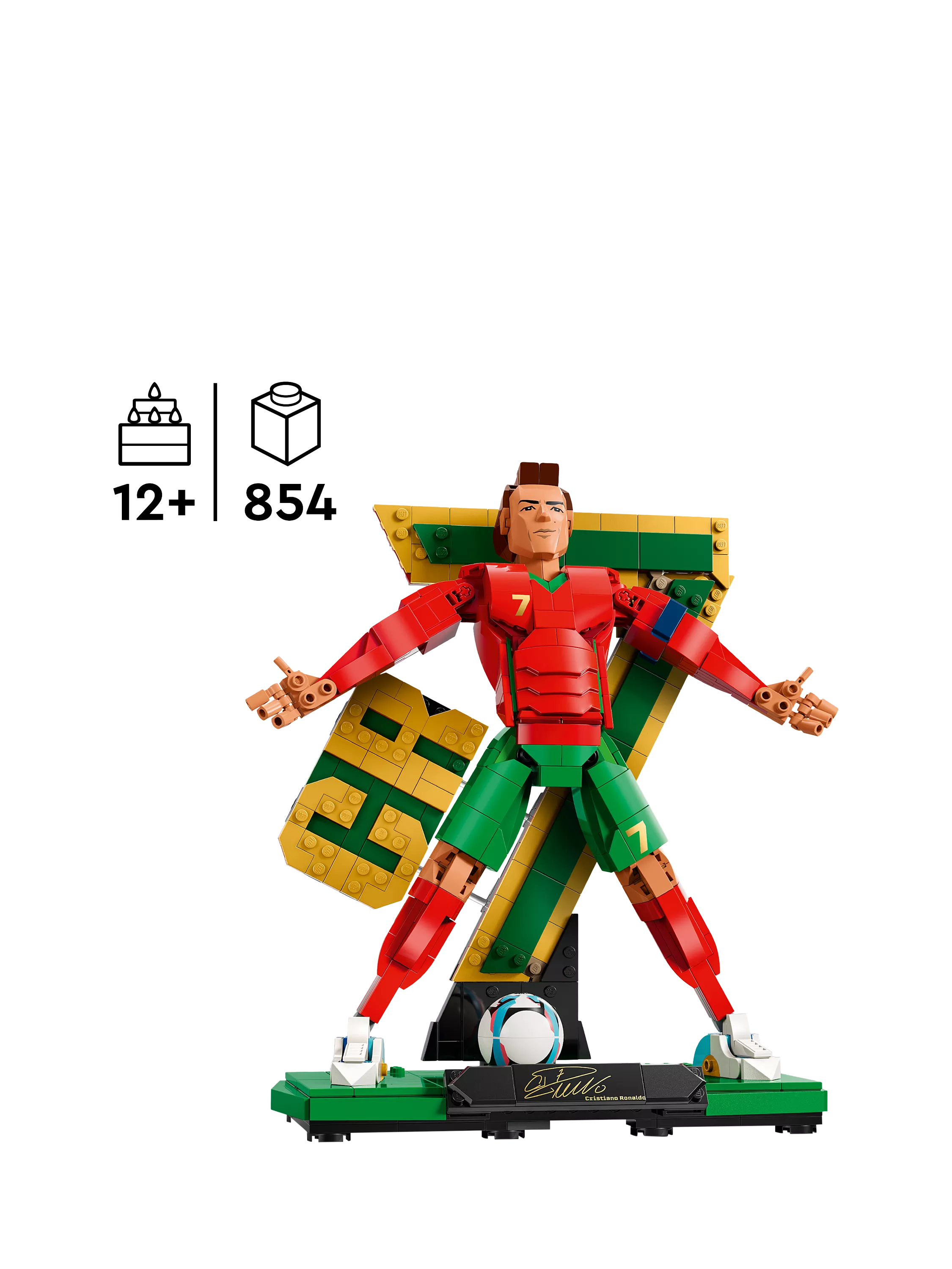 LEGO Cristiano Ronaldo display figure 854 pieces (British brand)