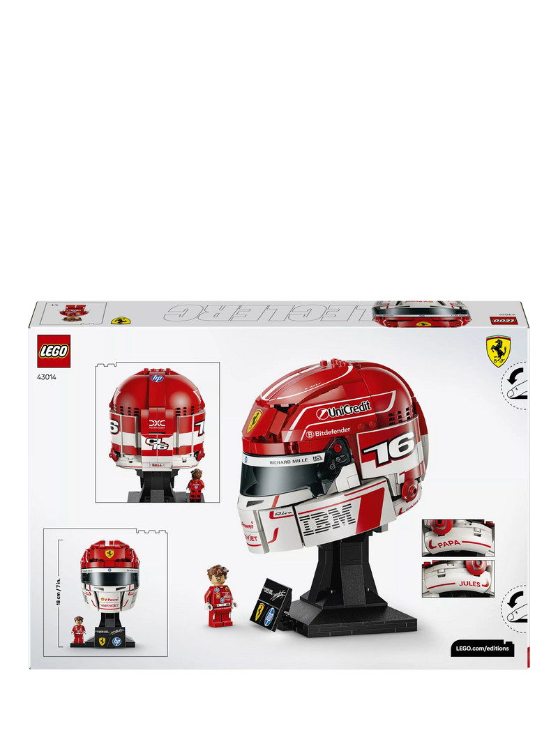 LEGO Ferrari helmet Charles Leclerc 886 pieces, imported from the UK