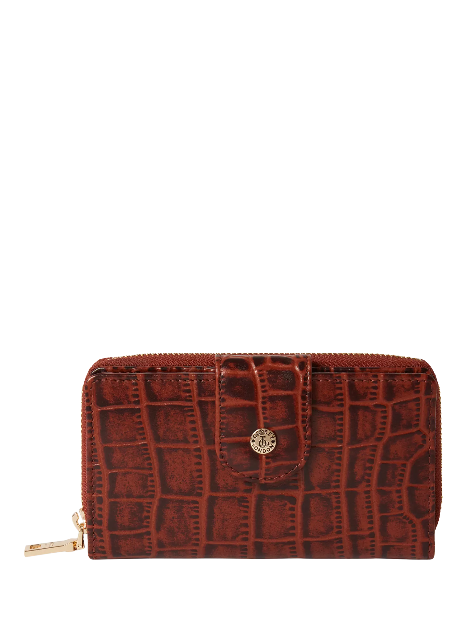 OSPREY LONDON Carla Zipped Purse, Chocolate