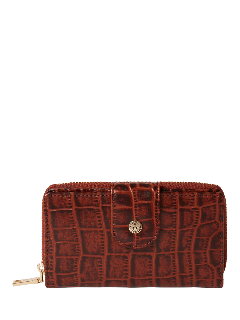 OSPREY LONDON Carla Zipped Purse, Chocolate