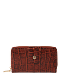 OSPREY LONDON Carla Zipped Purse, Chocolate