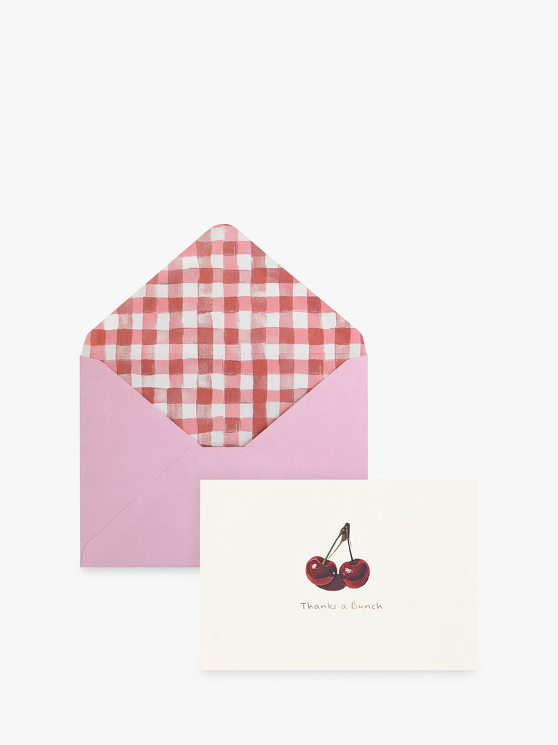 Portico cherry thank you cards set of 10, imported from the UK