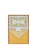 Portico floral die-cut thank you cards set of 10, imported from the UK