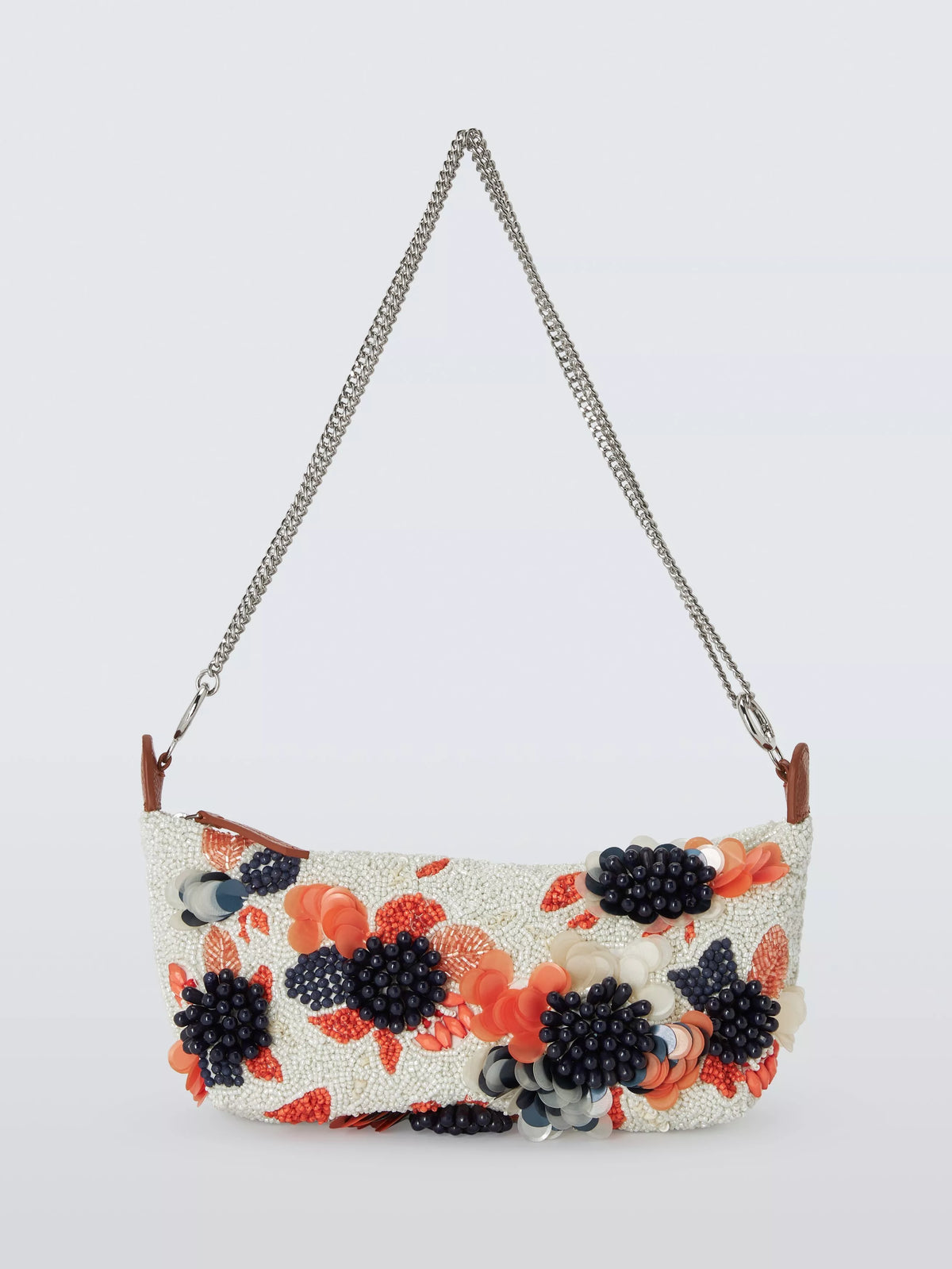 John Lewis beaded shoulder bag with beaded florals - British product