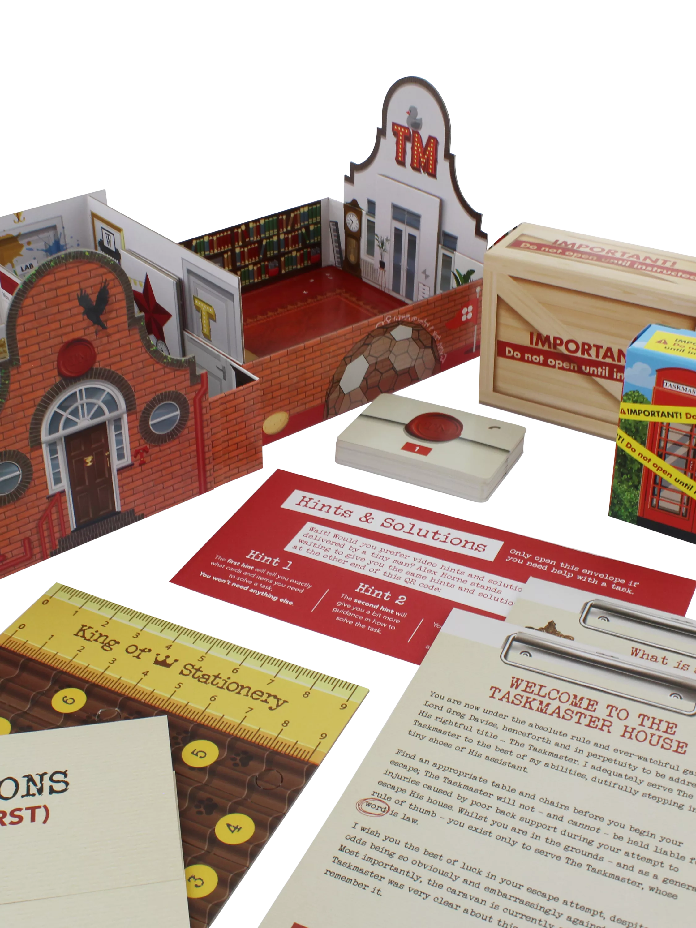 Ginger Fox Taskmaster escape room game puzzle set (British brand)