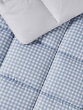 Night Lark gingham duvet set dusk blue double, imported from the UK