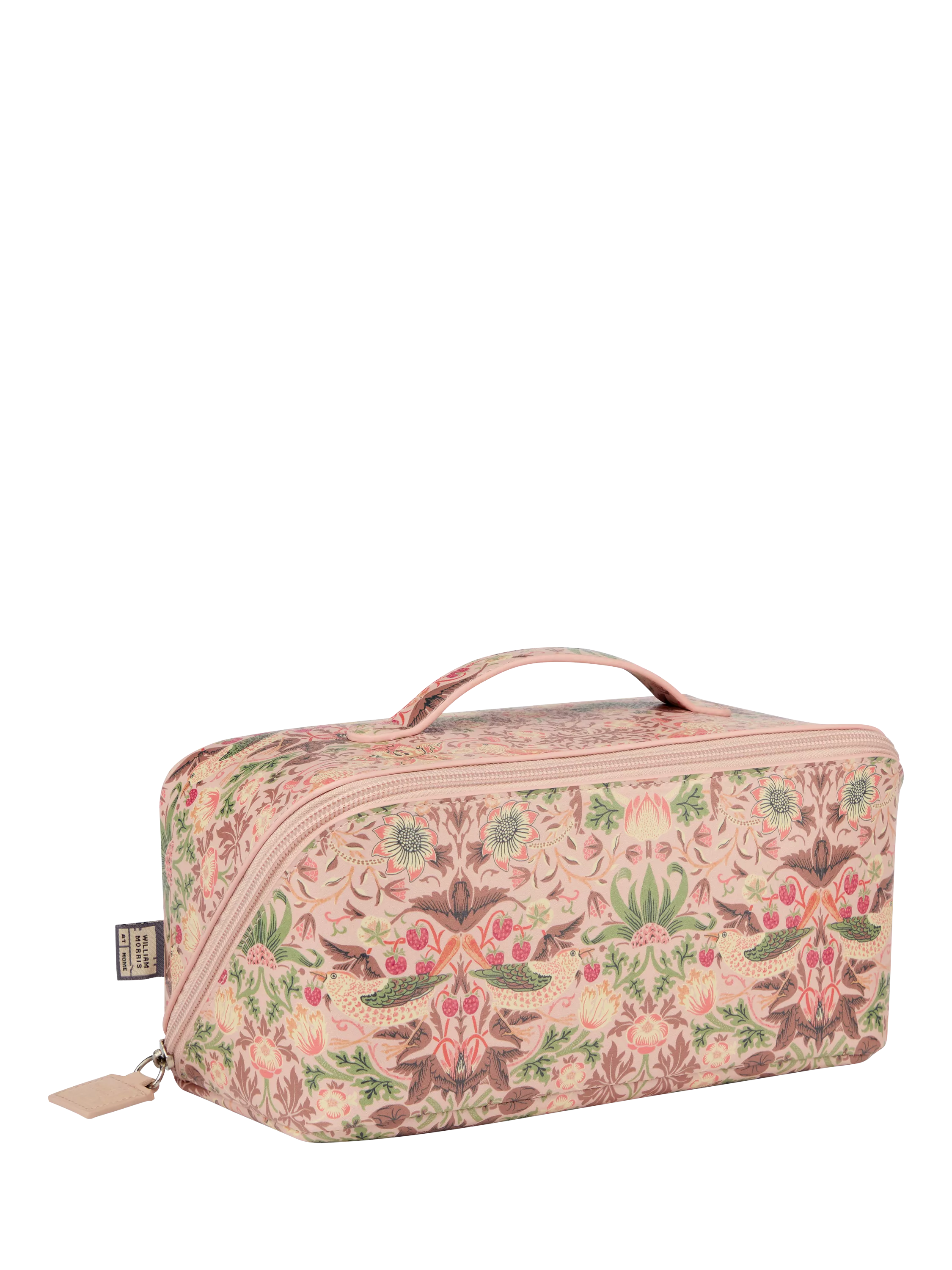 William Morris At Home Strawberry Thief lay flat wash bag UK version