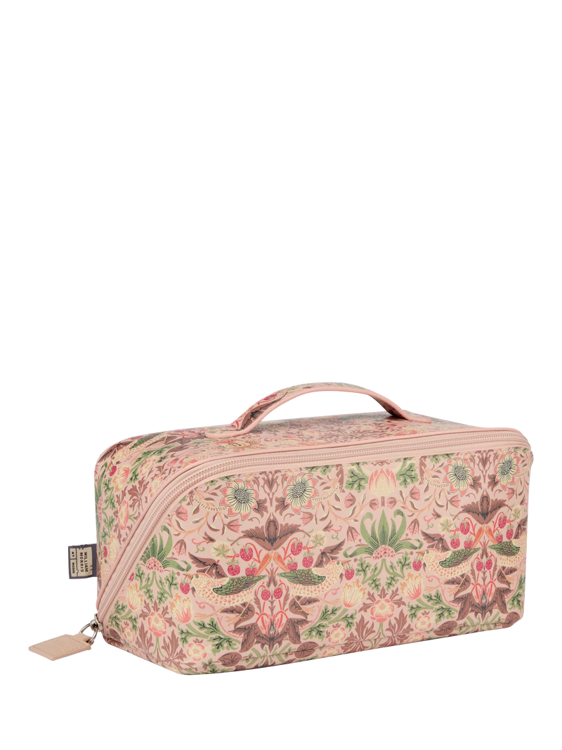 William Morris At Home Strawberry Thief lay flat wash bag UK version