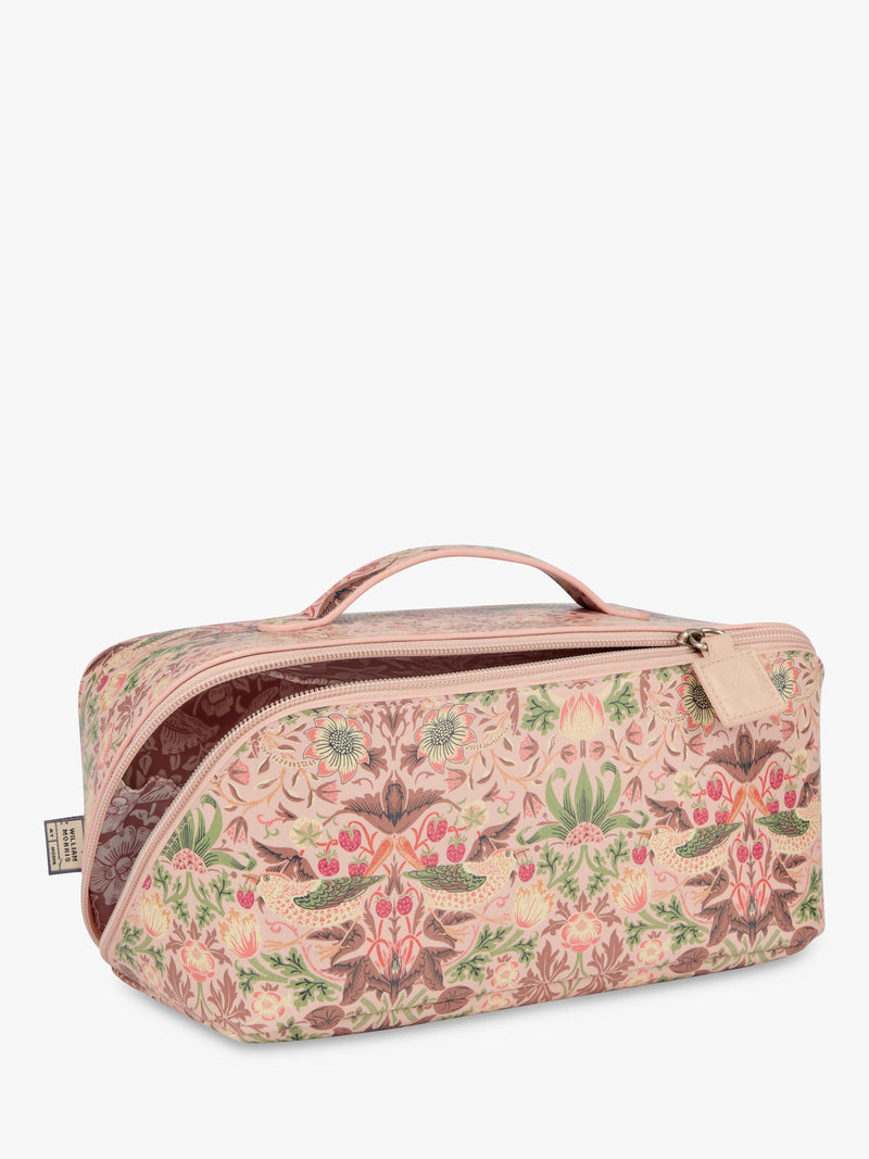 William Morris At Home Strawberry Thief lay flat wash bag UK version