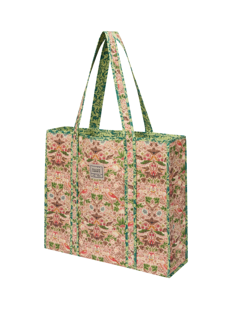 William Morris Strawberry Thief tote bag blue - British product