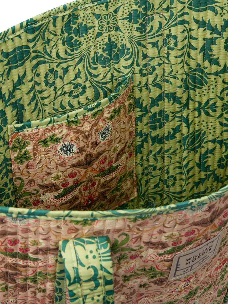 William Morris Strawberry Thief tote bag blue - British product