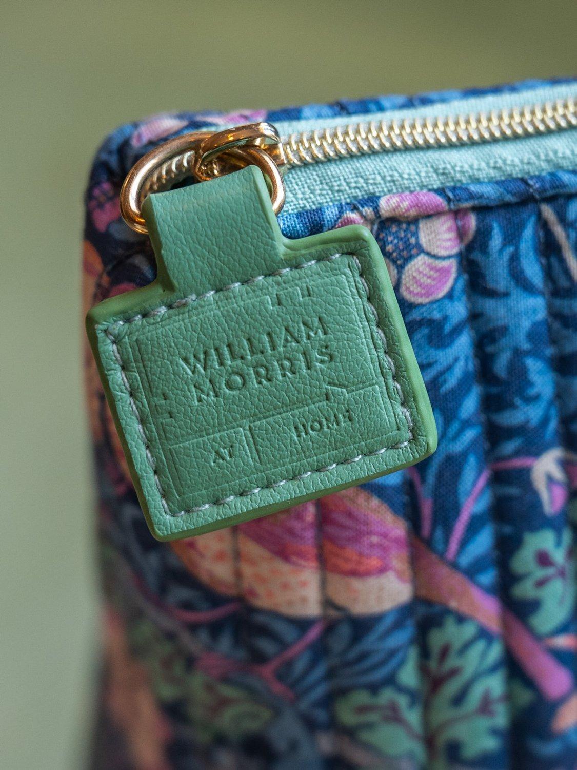 William Morris At Home Strawberry Thief quilted wash bag, UK version