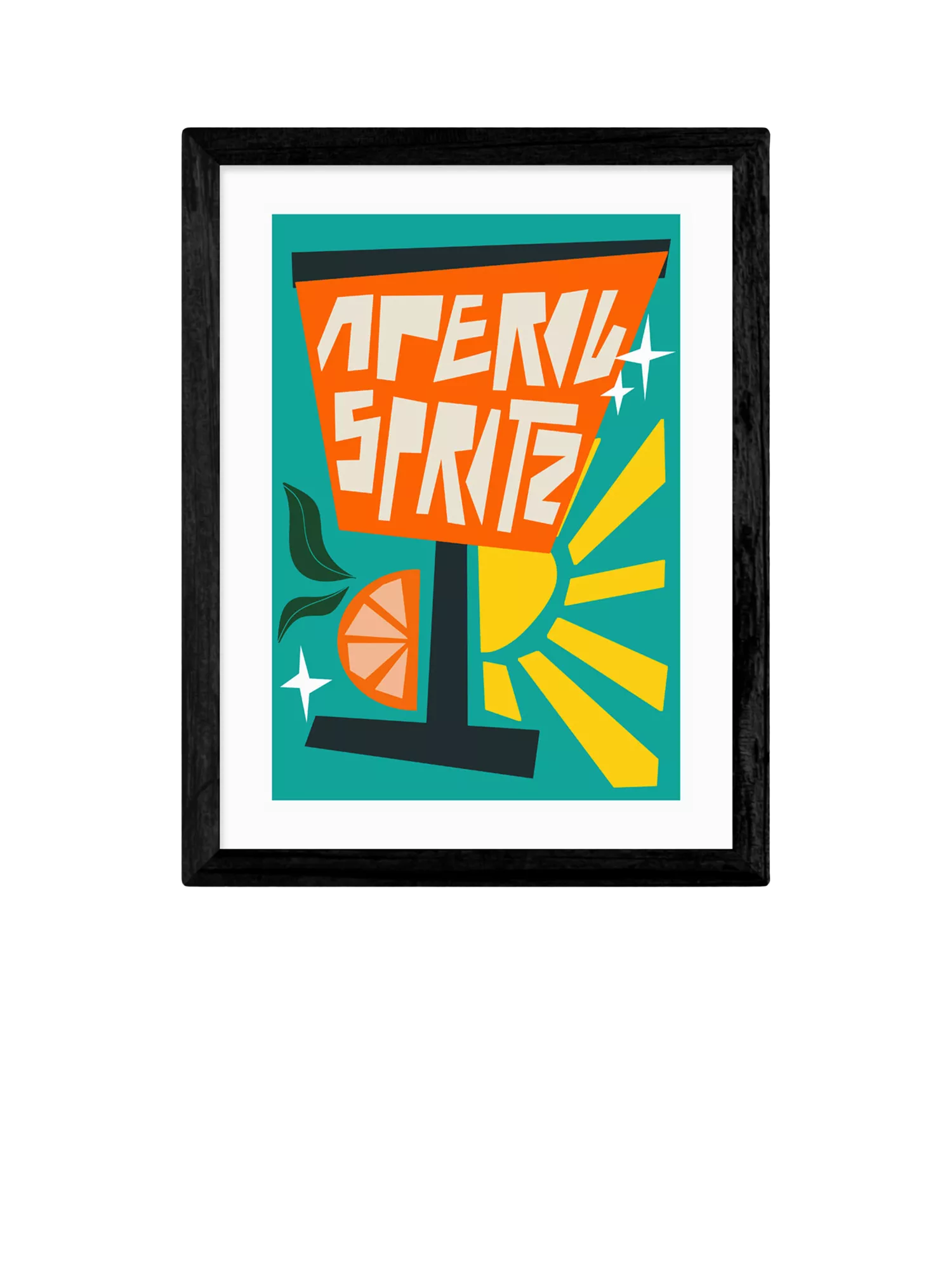 East End Prints framed print Aperol Spritz Blue 43.4x33.4cm (British brand)