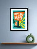 East End Prints framed print Aperol Spritz Blue 43.4x33.4cm (British brand)