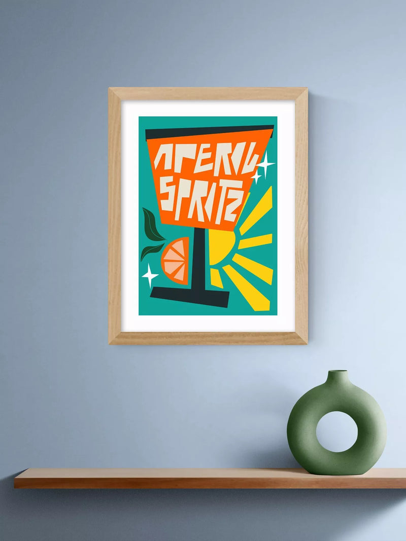 East End Prints Aperol Spritz art print, imported from the UK