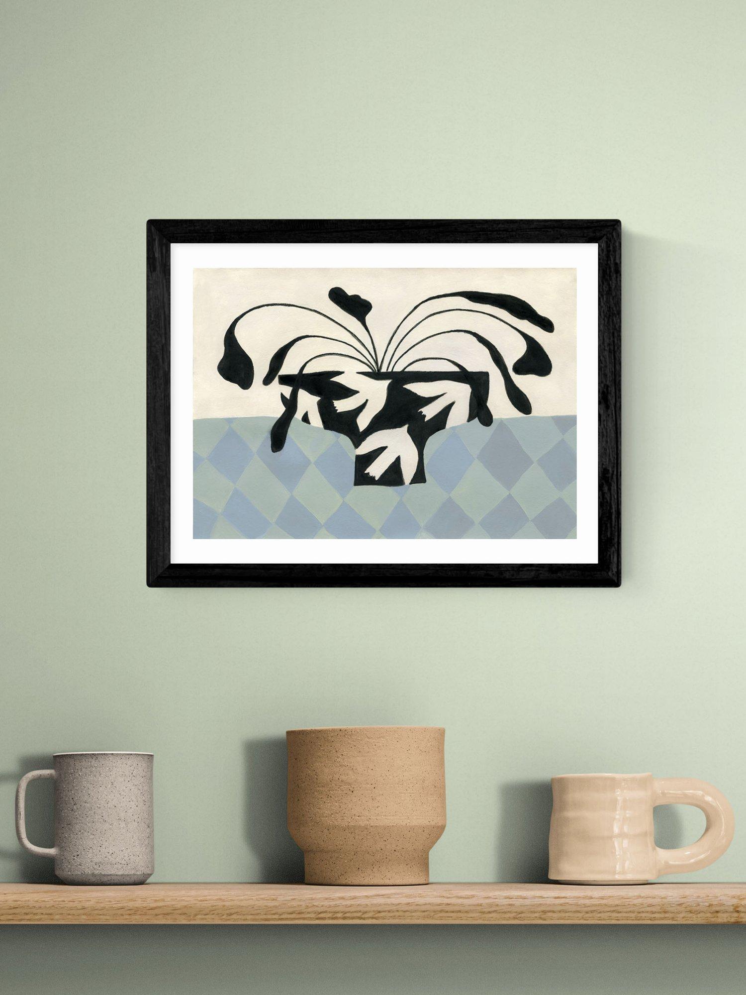 East End Prints Jazmine Joye dove peace vase framed print - British product