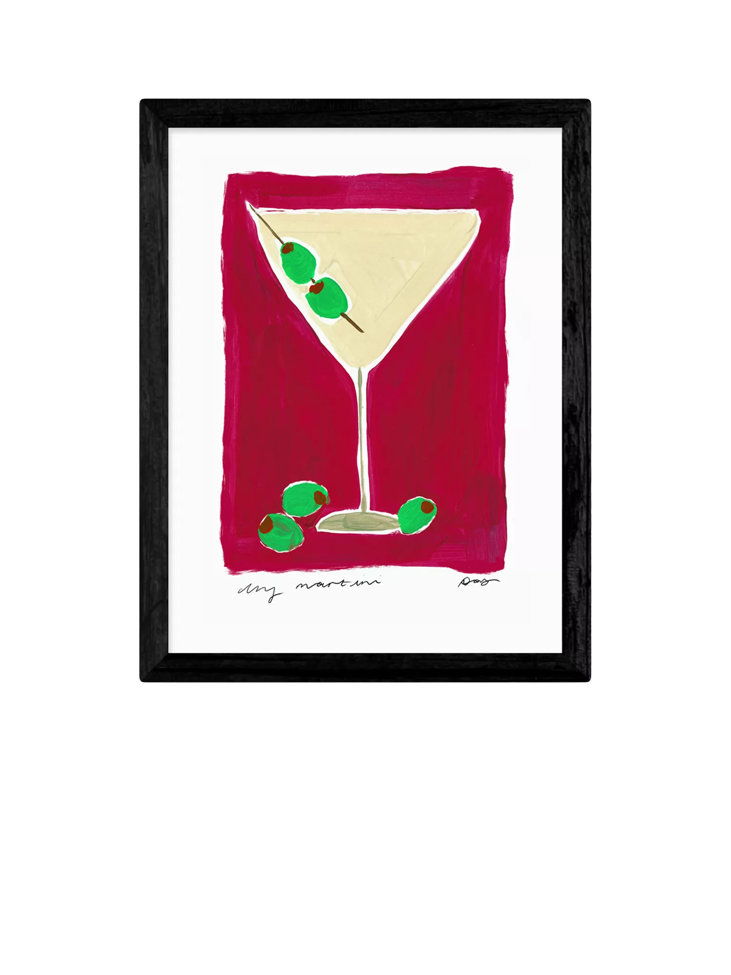 East End Prints Dry Martini Cocktail framed print 43.4x33.4 cm - British product