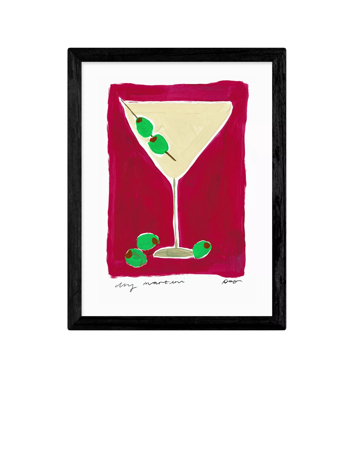 East End Prints Dry Martini Cocktail framed print 43.4x33.4 cm - British product