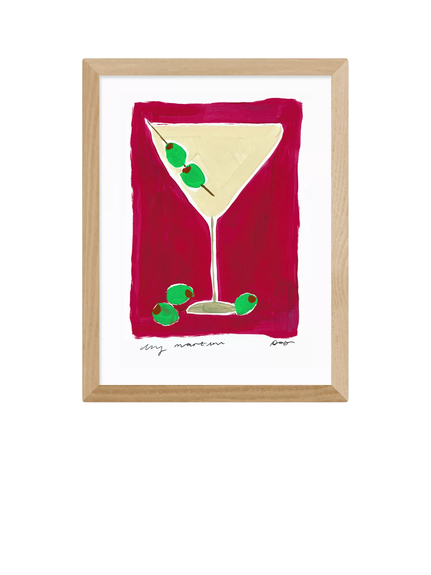 EAST END PRINTS Dry Martini Cocktail framed print 43.4x33.4cm - British product