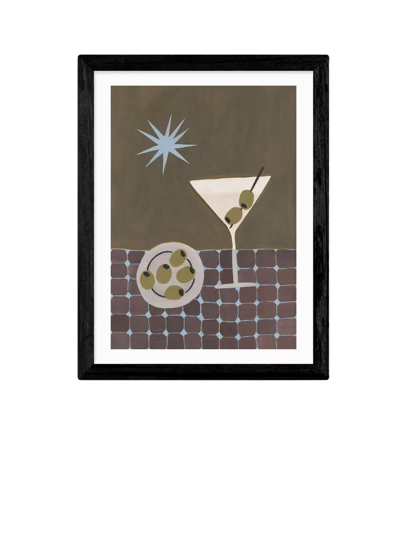 East End Prints Extra Dirty Martini framed art print 43x33cm - British product
