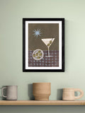 East End Prints Extra Dirty Martini framed art print 43x33cm - British product