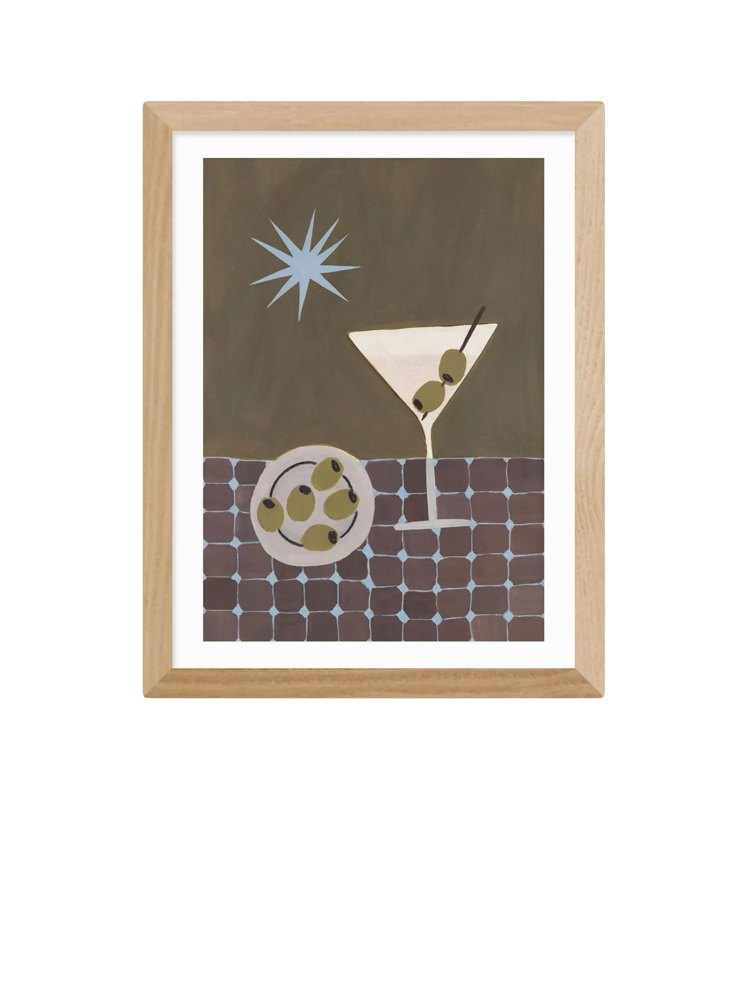 East End Prints Extra Dirty Martini framed print 43.4x33.4cm, imported from the UK