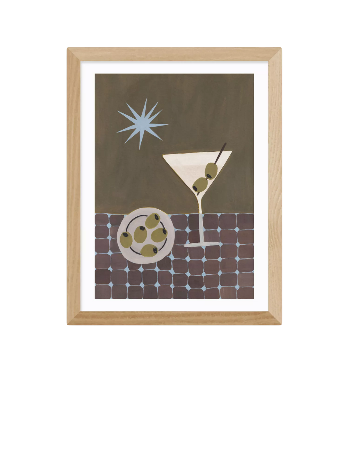 East End Prints Extra Dirty Martini framed print 43.4x33.4cm, imported from the UK