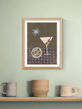 East End Prints Extra Dirty Martini framed print 43.4x33.4cm, imported from the UK