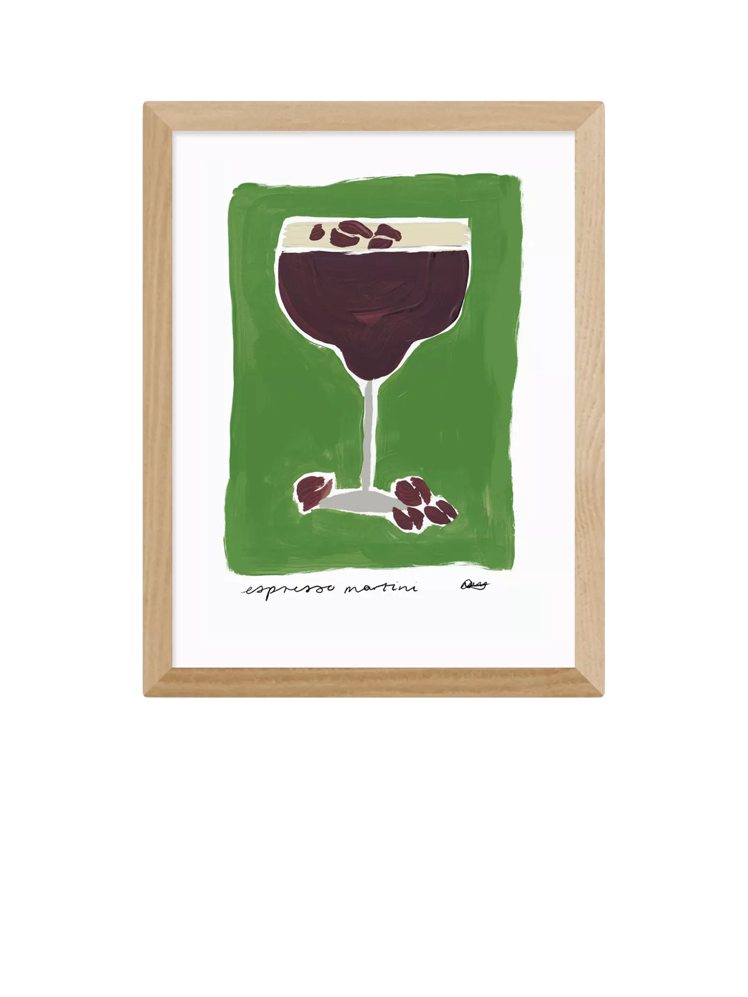 East End Prints framed print Espresso Martini Green 43.4x33.4cm, UK version