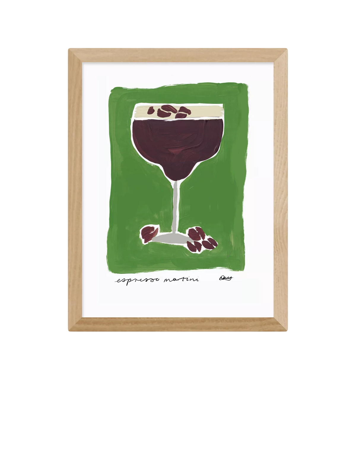 East End Prints framed print Espresso Martini Green 43.4x33.4cm, UK version