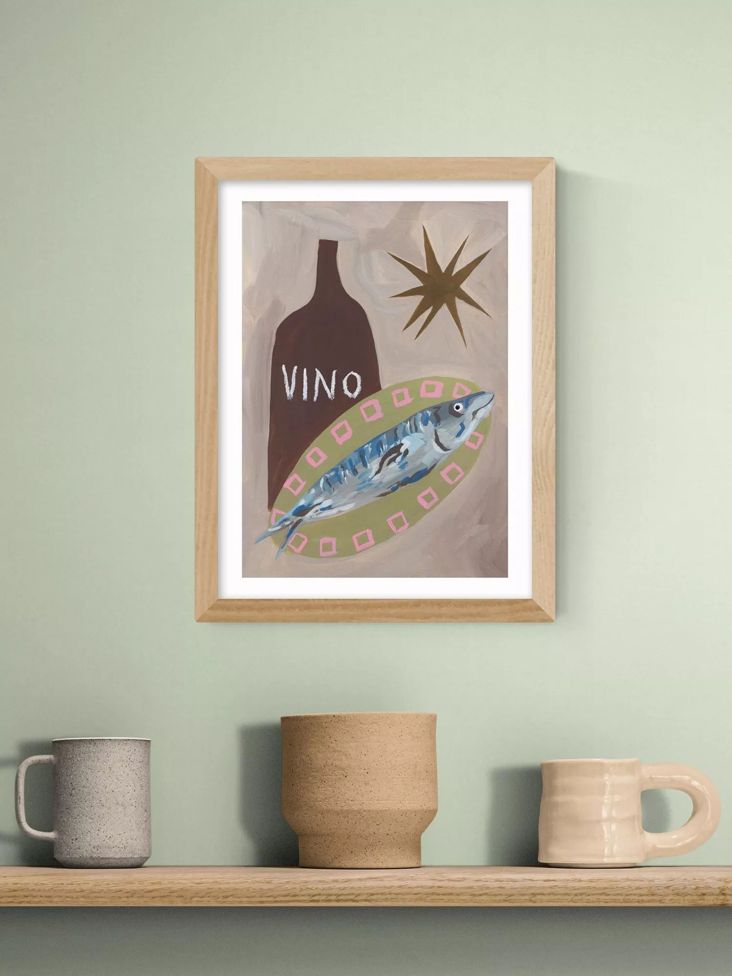 East End Prints Fish Supper framed print, UK version