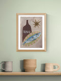 East End Prints Fish Supper framed print, UK version