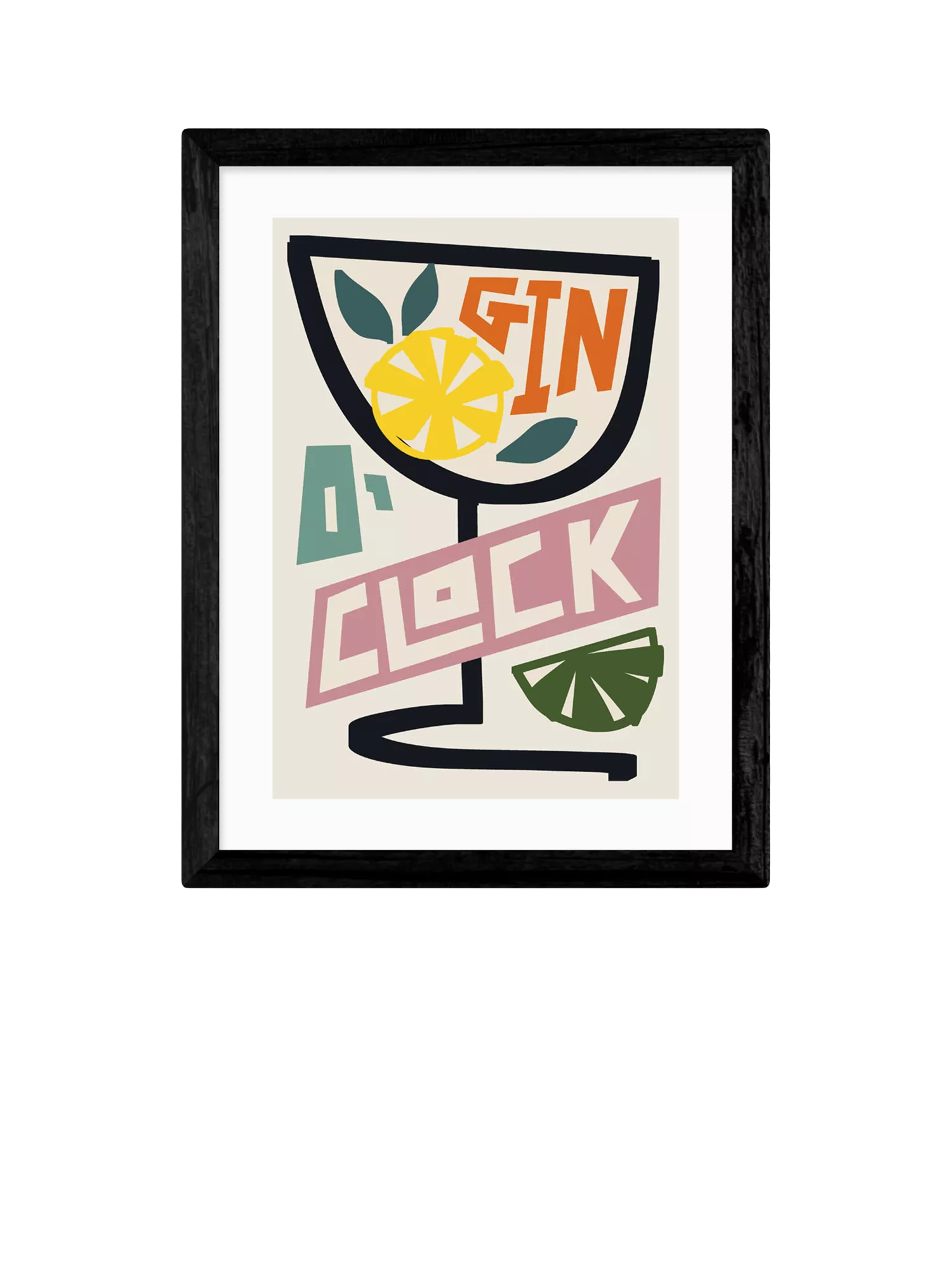 EAST END PRINTS framed print Gin O'Clock 43.4x33.4cm UK version