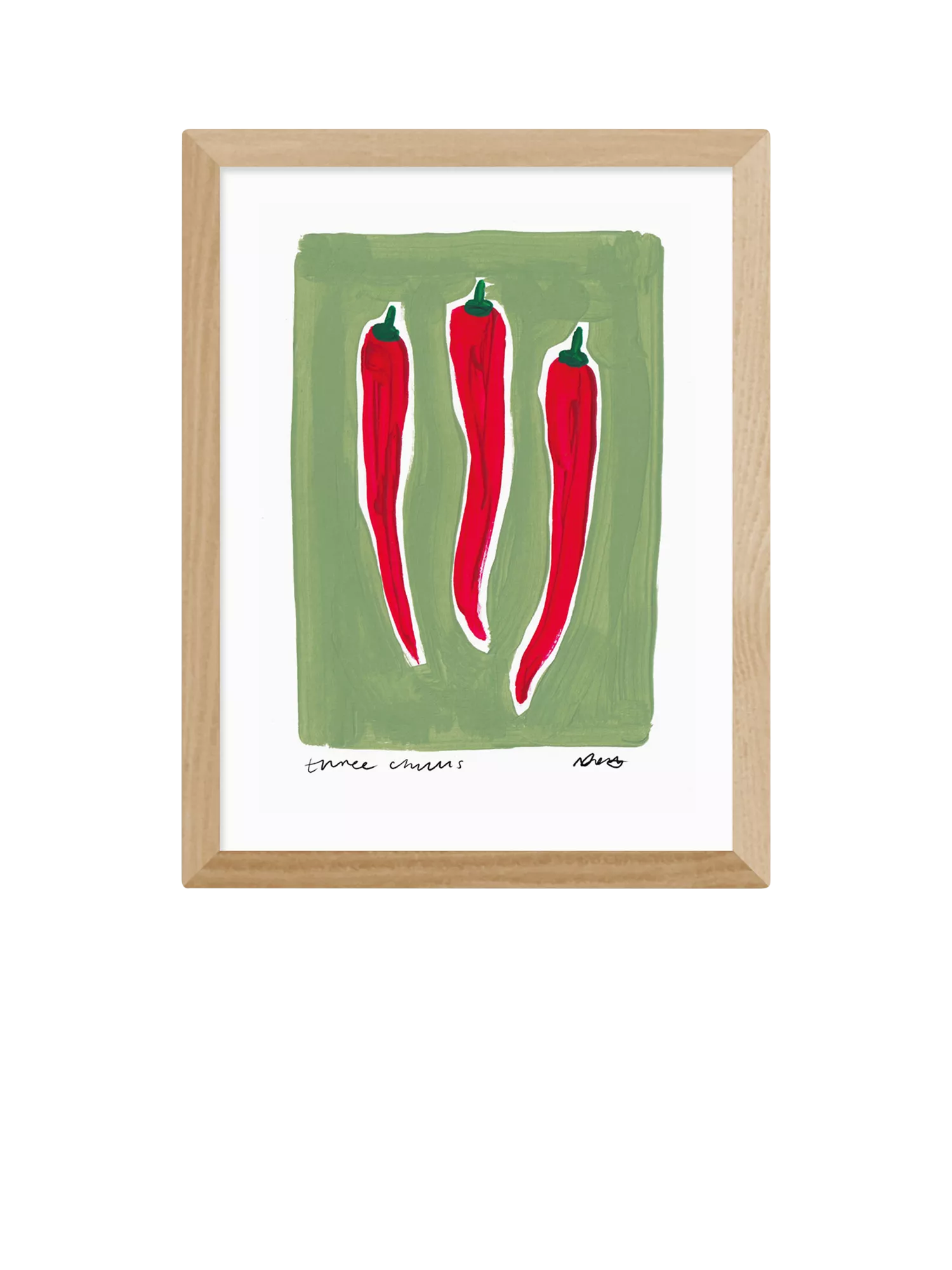 East End Prints Three Chillis framed print 43.4x33.4cm, imported from the UK