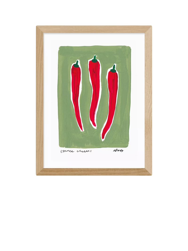 East End Prints Three Chillis framed print 43.4x33.4cm, imported from the UK