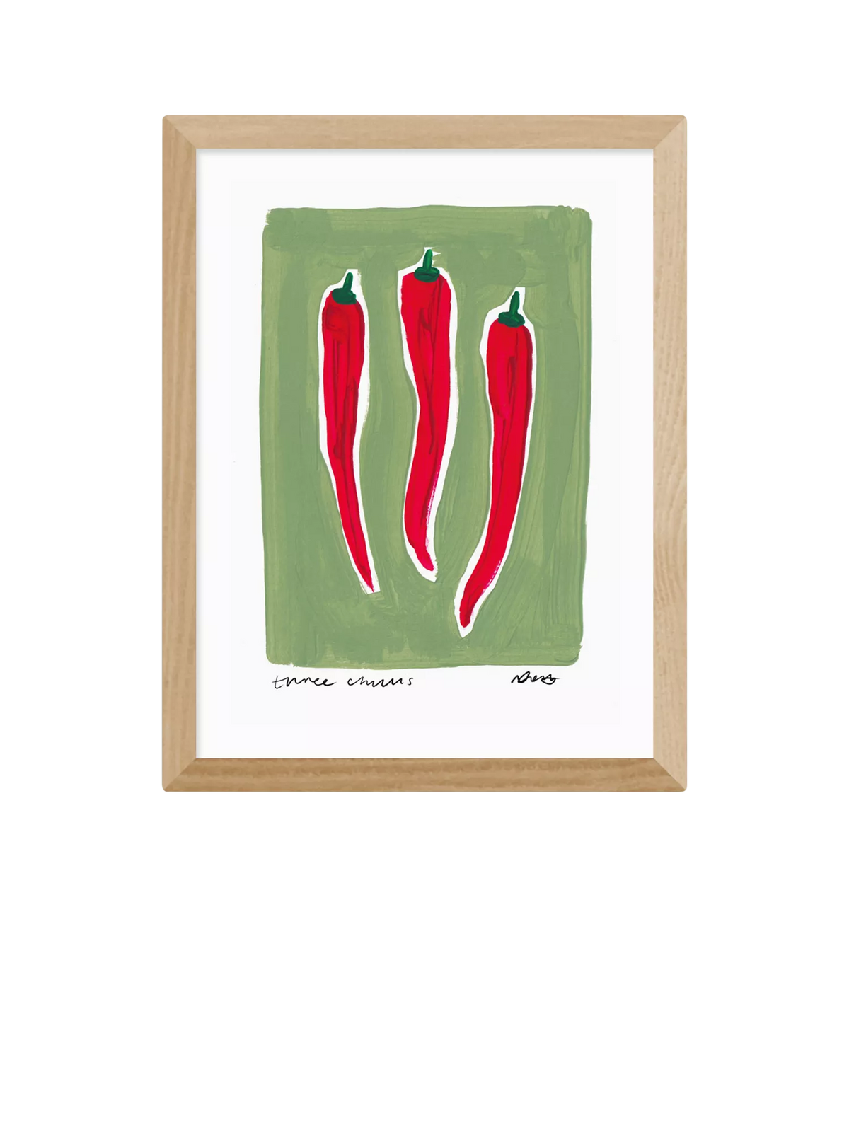 East End Prints Three Chillis framed print 43.4x33.4cm, imported from the UK