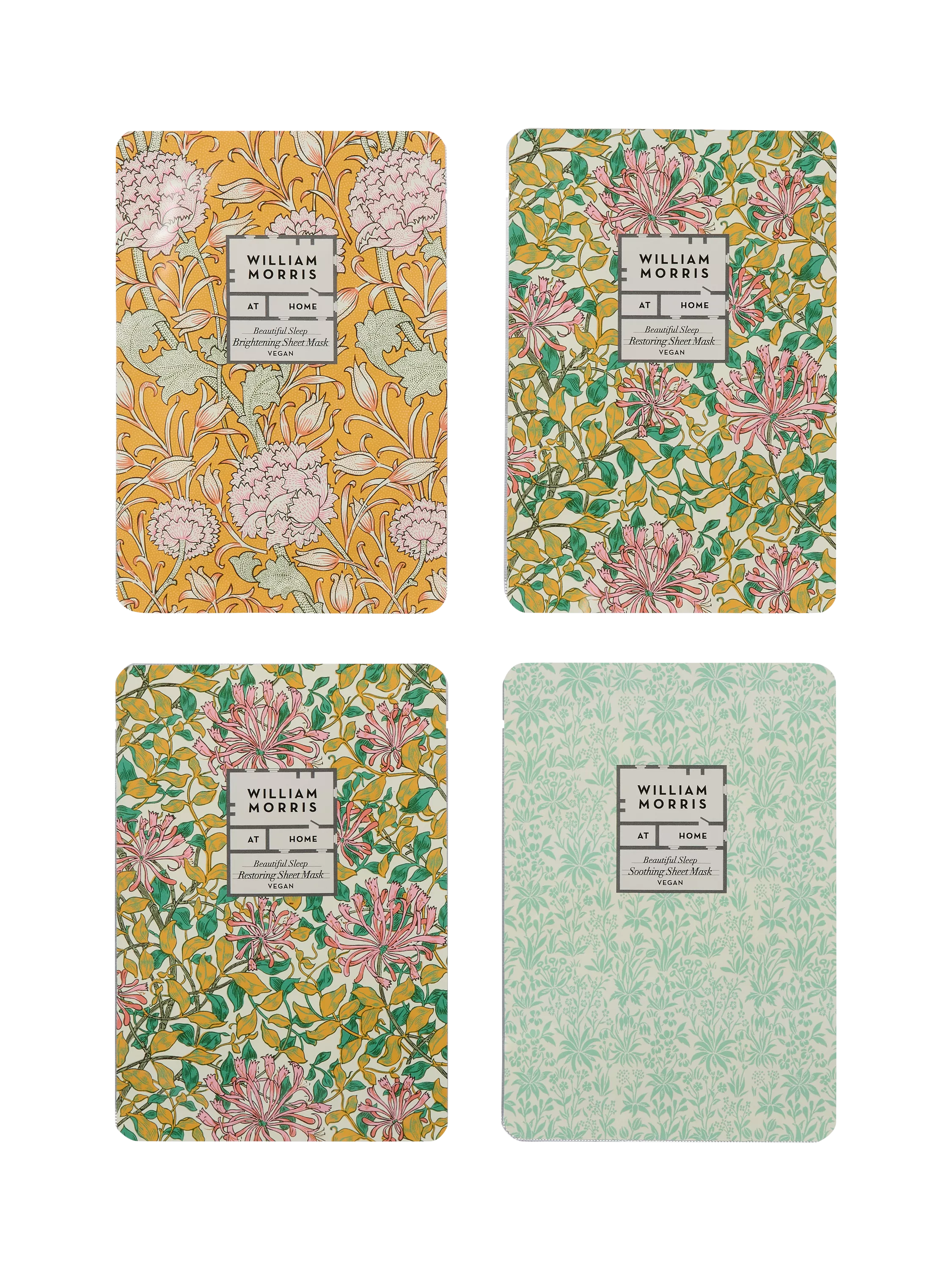 William Morris At Home face masks gift set 4 pack (British brand)