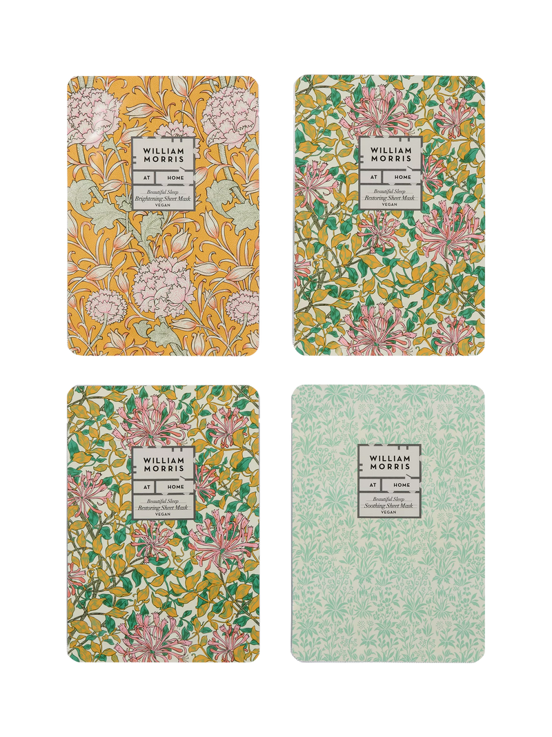 William Morris At Home face masks gift set 4 pack (British brand)