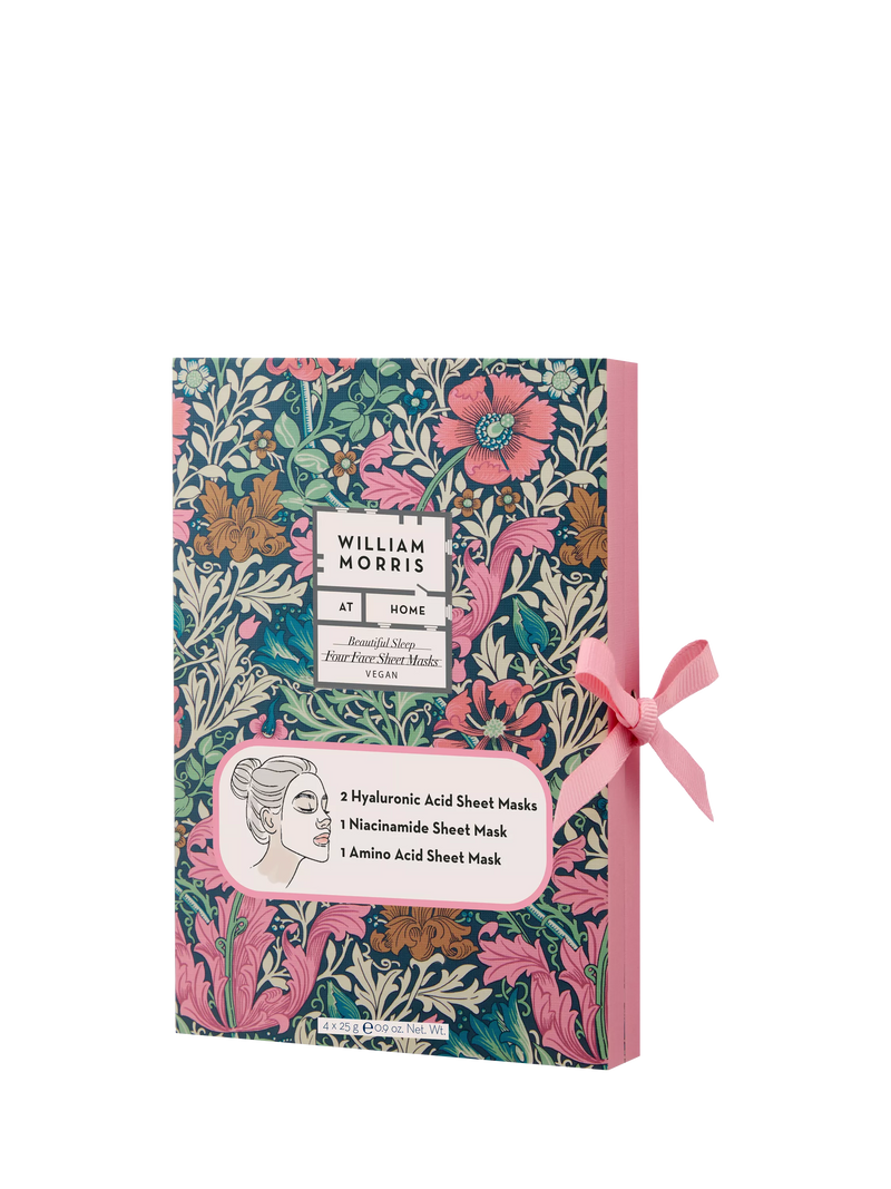 William Morris At Home face masks gift set 4 pack (British brand)