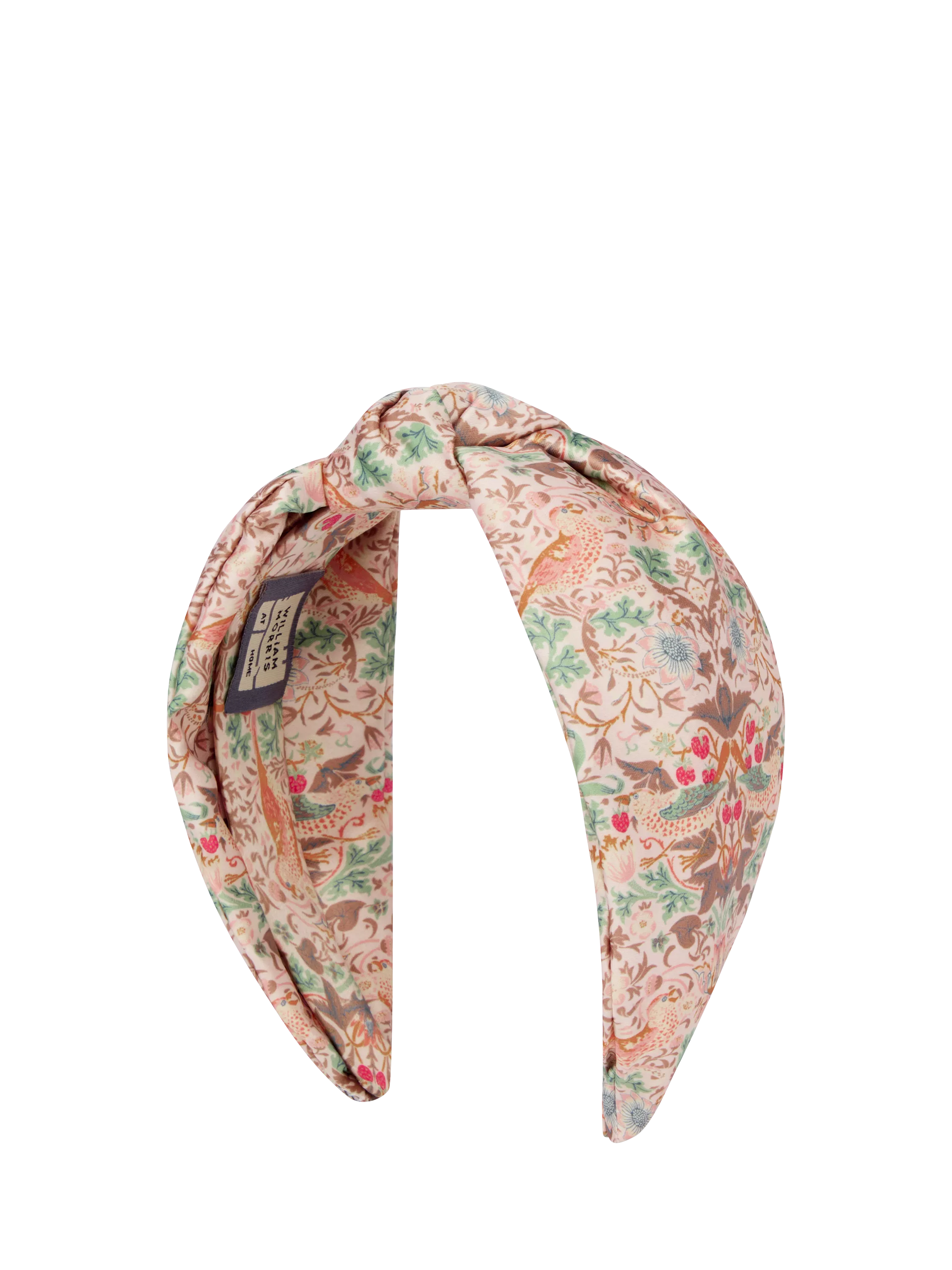 William Morris At Home Strawberry Thief headband pink, imported from the UK