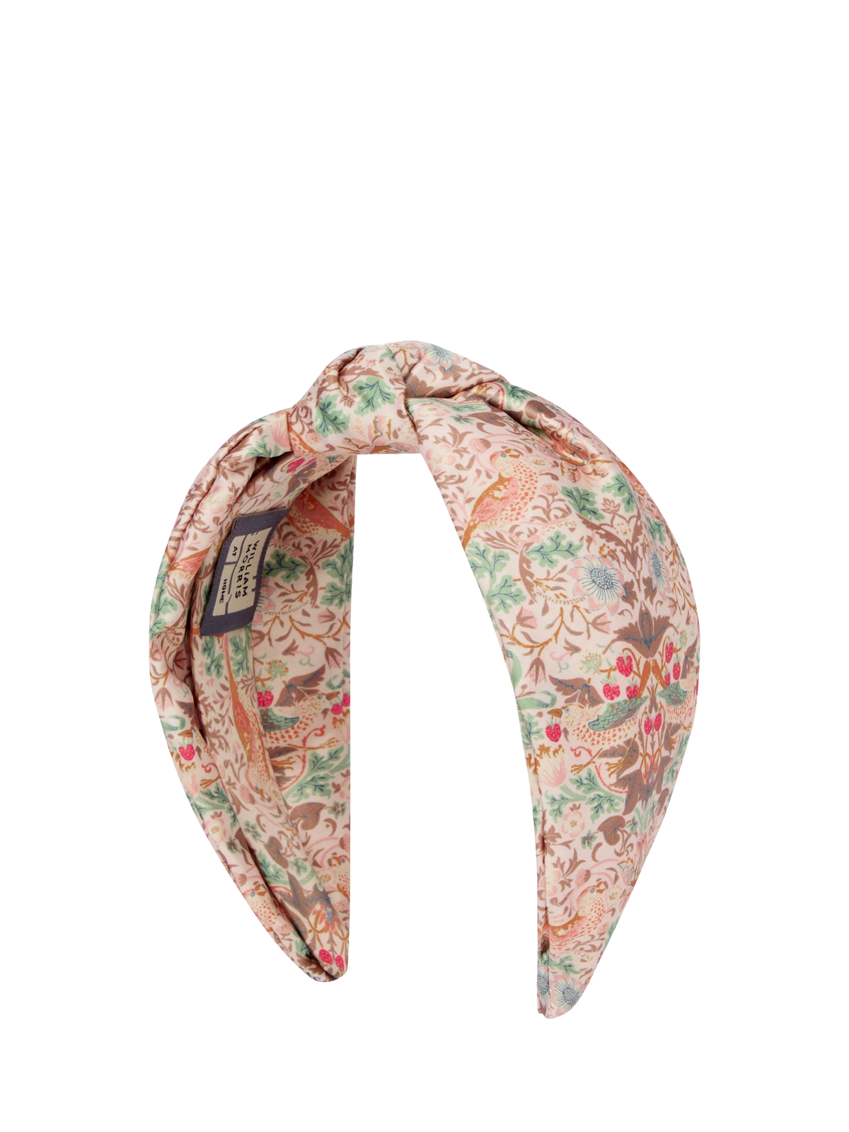 William Morris At Home Strawberry Thief headband pink, imported from the UK