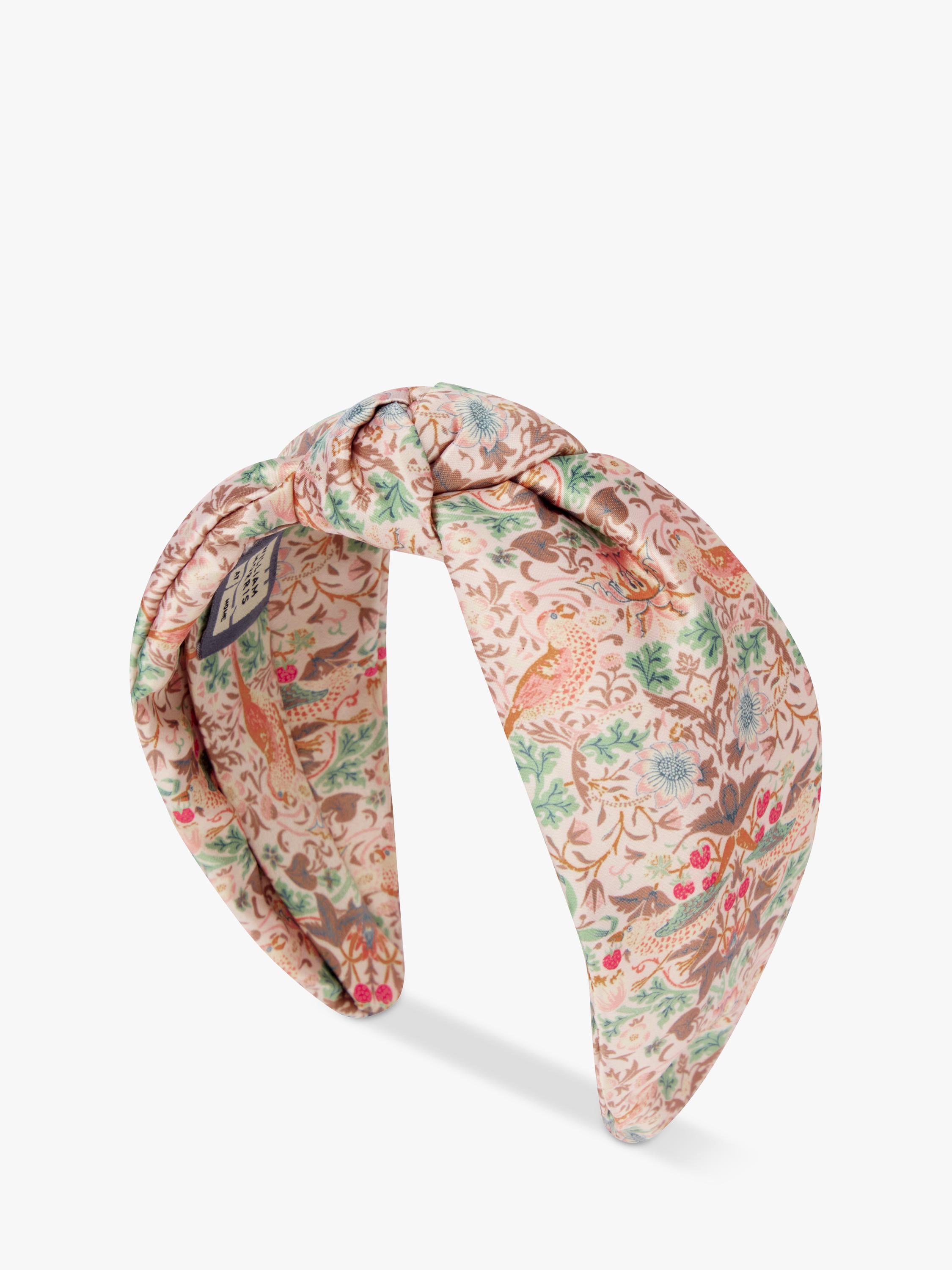 William Morris At Home Strawberry Thief headband pink, imported from the UK