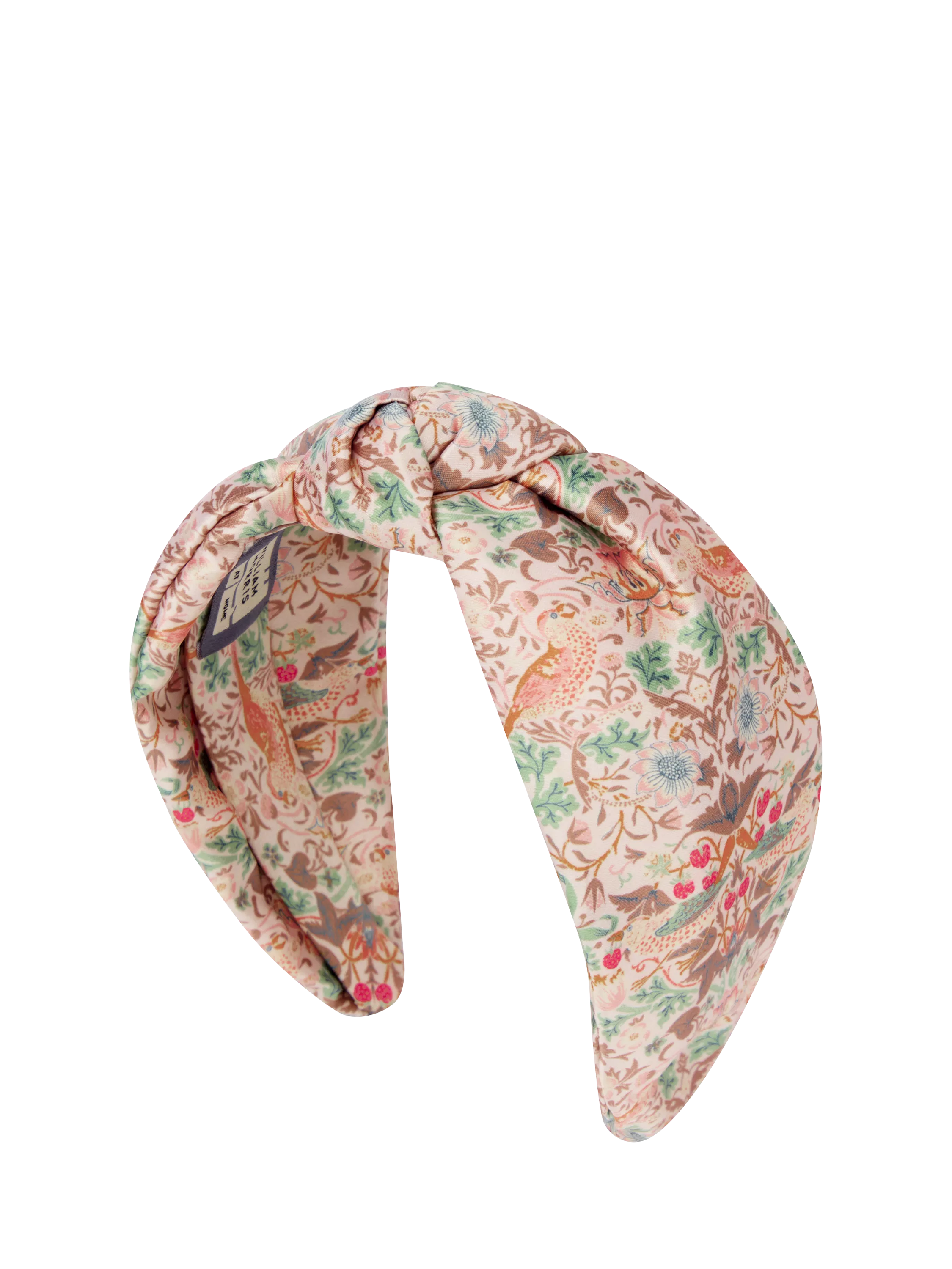 William Morris At Home Strawberry Thief headband pink, imported from the UK